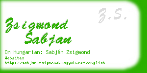 zsigmond sabjan business card